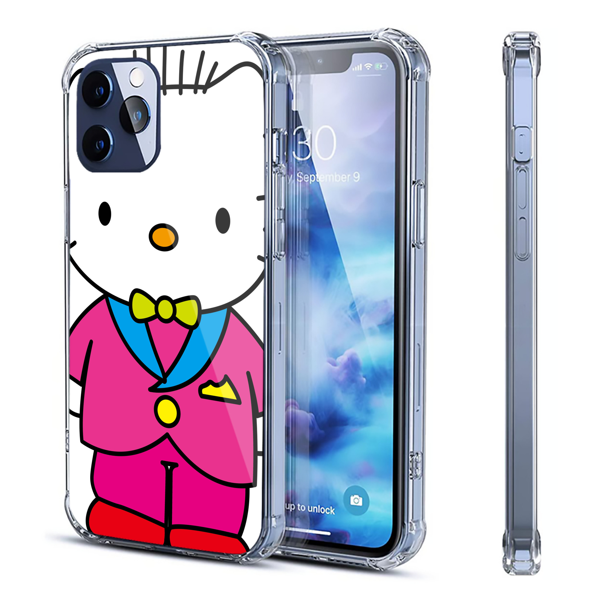 （画像用） Hello Kitty ハローキティ 【iPhone 12シリーズ対応】透明スマホケース（クリアソフトケース）